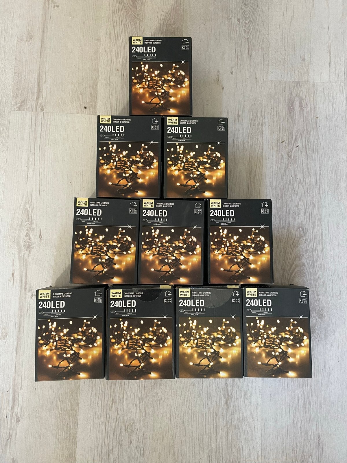 7x Kerstverlichting 240LED warmwit, Ophalen of Verzenden, Gebruikt