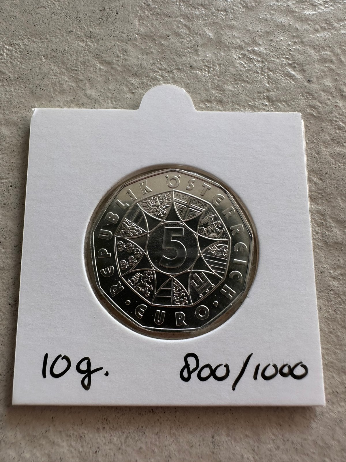 5 euro zilver Oostenrijk 2009, Proof kwaliteit, Postzegels en Munten, Ophalen of Verzenden, Oostenrijk, 5 euro, Zilver