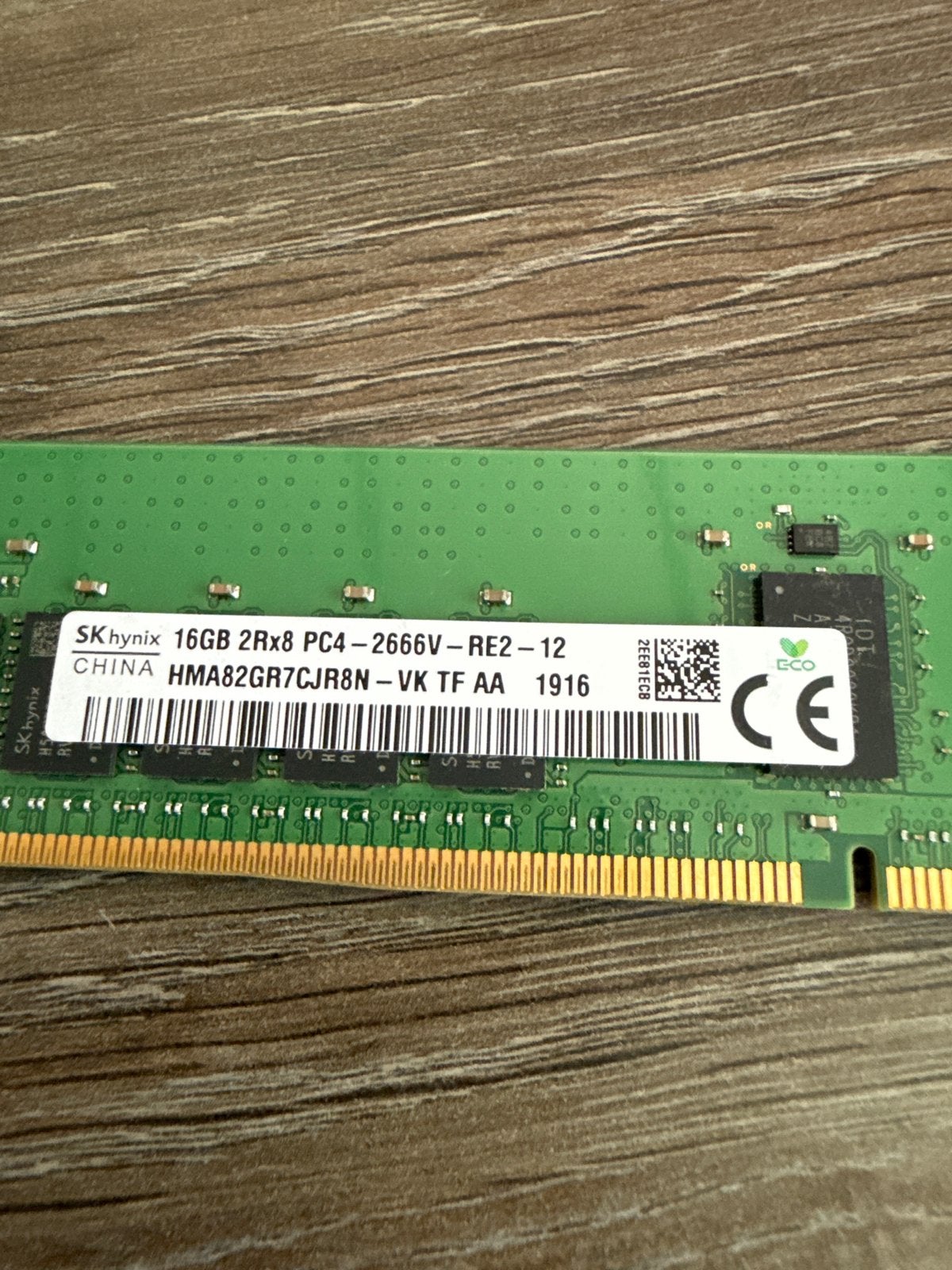 Orginele HP 16GB DDR4 RAM PC4-2666V-RE2-12 voor Server, Computers en Software, RAM geheugen, Gebruikt, Server, DDR4, Ophalen of Verzenden