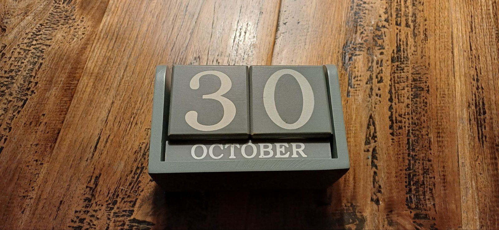 kalender van hout blokken, Diversen, Kalenders, Ophalen of Verzenden, Maandkalender, Gebruikt