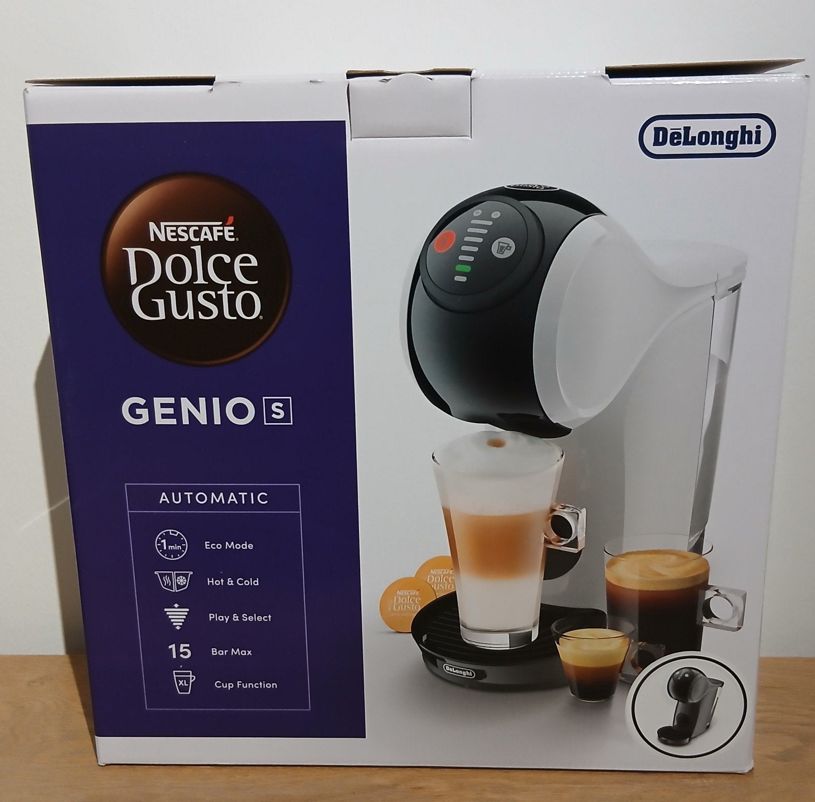 Nescafé Dolce Gusto Genio S. Koffietijd ! Antraciet + zwart, Ophalen of Verzenden, Zo goed als nieuw, Koffiepads en cups, Afneembaar waterreservoir