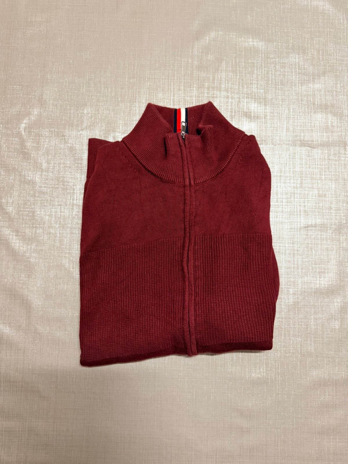 Tommy Hilfiger Full Zip Rood Maat XL, -, -, Ophalen of Verzenden, Maat 56/58 (XL)