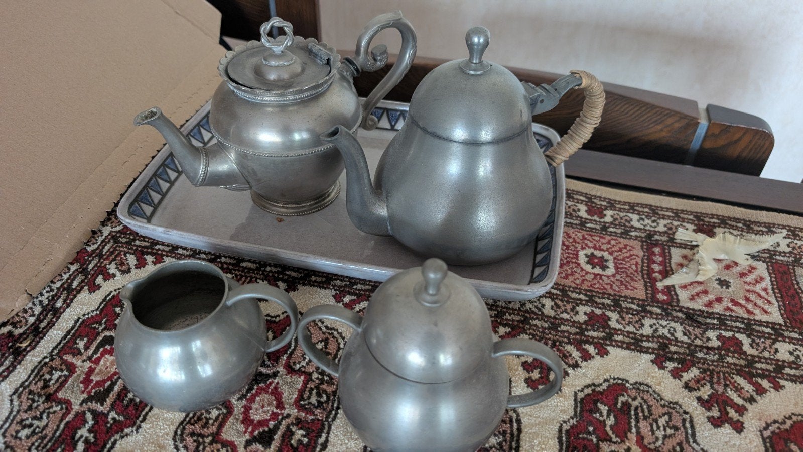 Kwaliteit Tinnen Servies Meeuws & Zoon Den Haag, Antiek en Kunst, Antiek | Tin, Ophalen of Verzenden