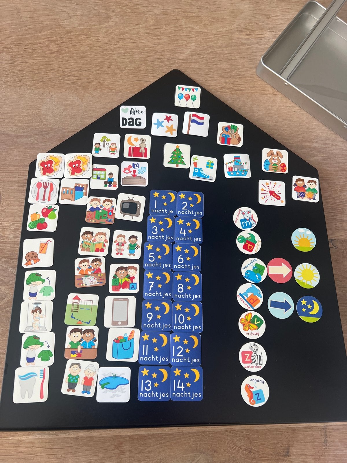 Magnetisch planbord voor kinderen - Dagritmekaarten, Ophalen of Verzenden, Gebruikt, Ontdekken