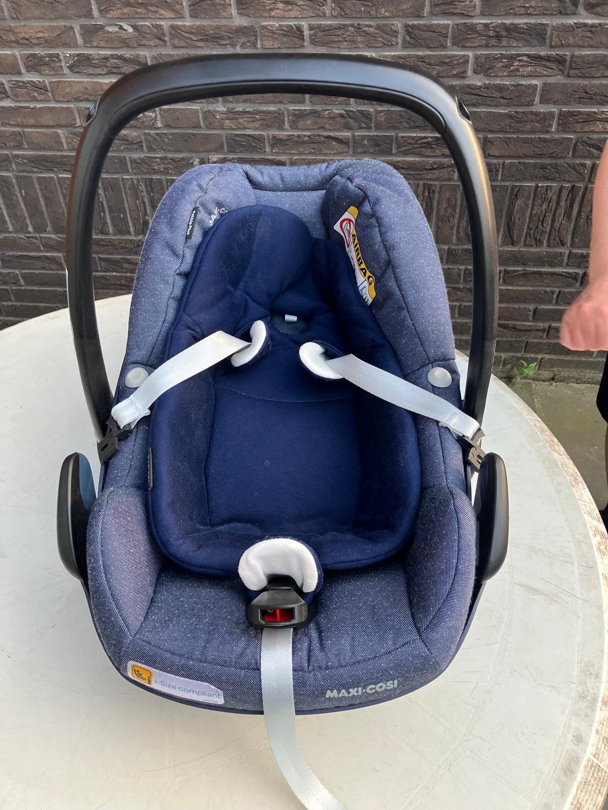 Complete set Maxi Cosi autostoelen blauw en 3 Way Fix, Ophalen, Gebruikt, Isofix, 0 t/m 13 kg