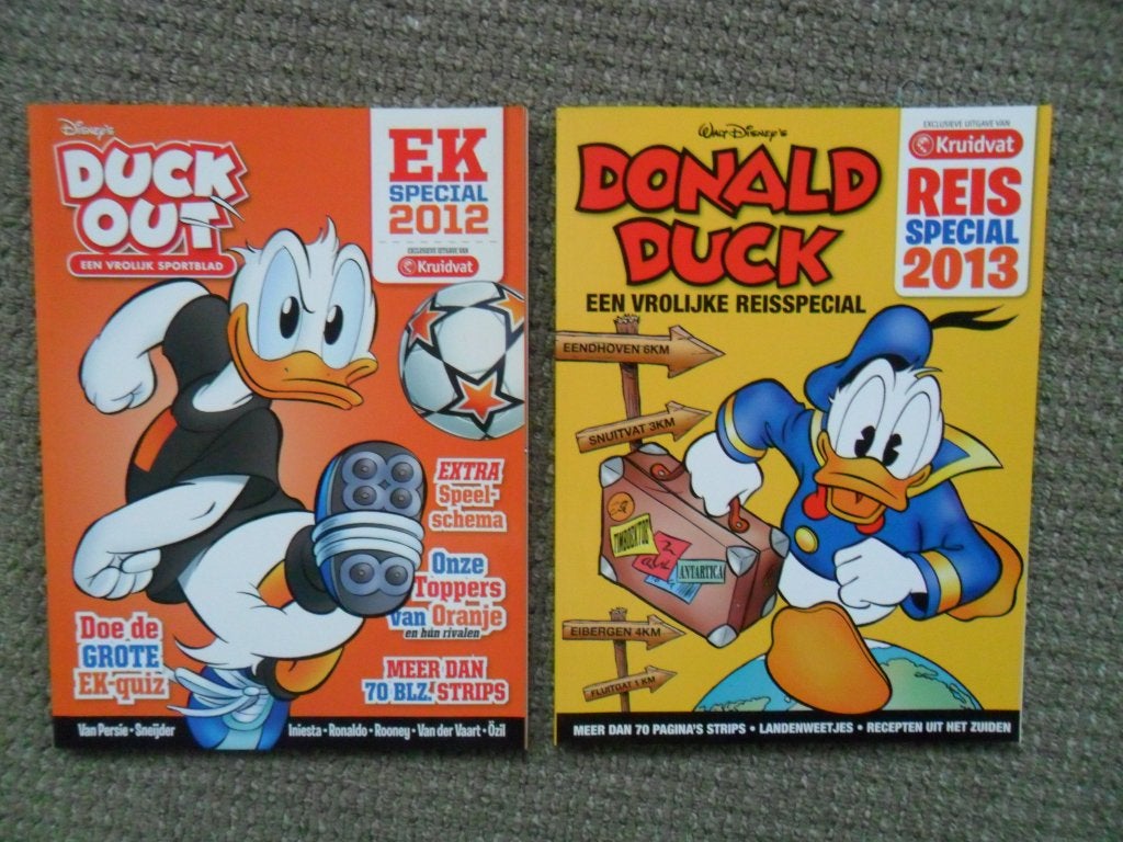 Donald Duck: Special EK voetbal 2012 + Reisspecial 2013, Verzamelen, Ophalen of Verzenden, Overige figuren, Nieuw, Overige typen