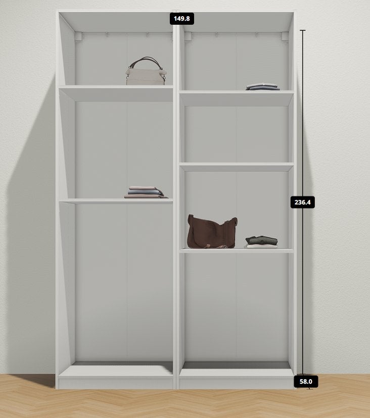 IKEA PAX kledingkast – 236 cm hoog – 150 cm breed, Ophalen, Met plank(en), 200 cm of meer, 50 tot 100 cm