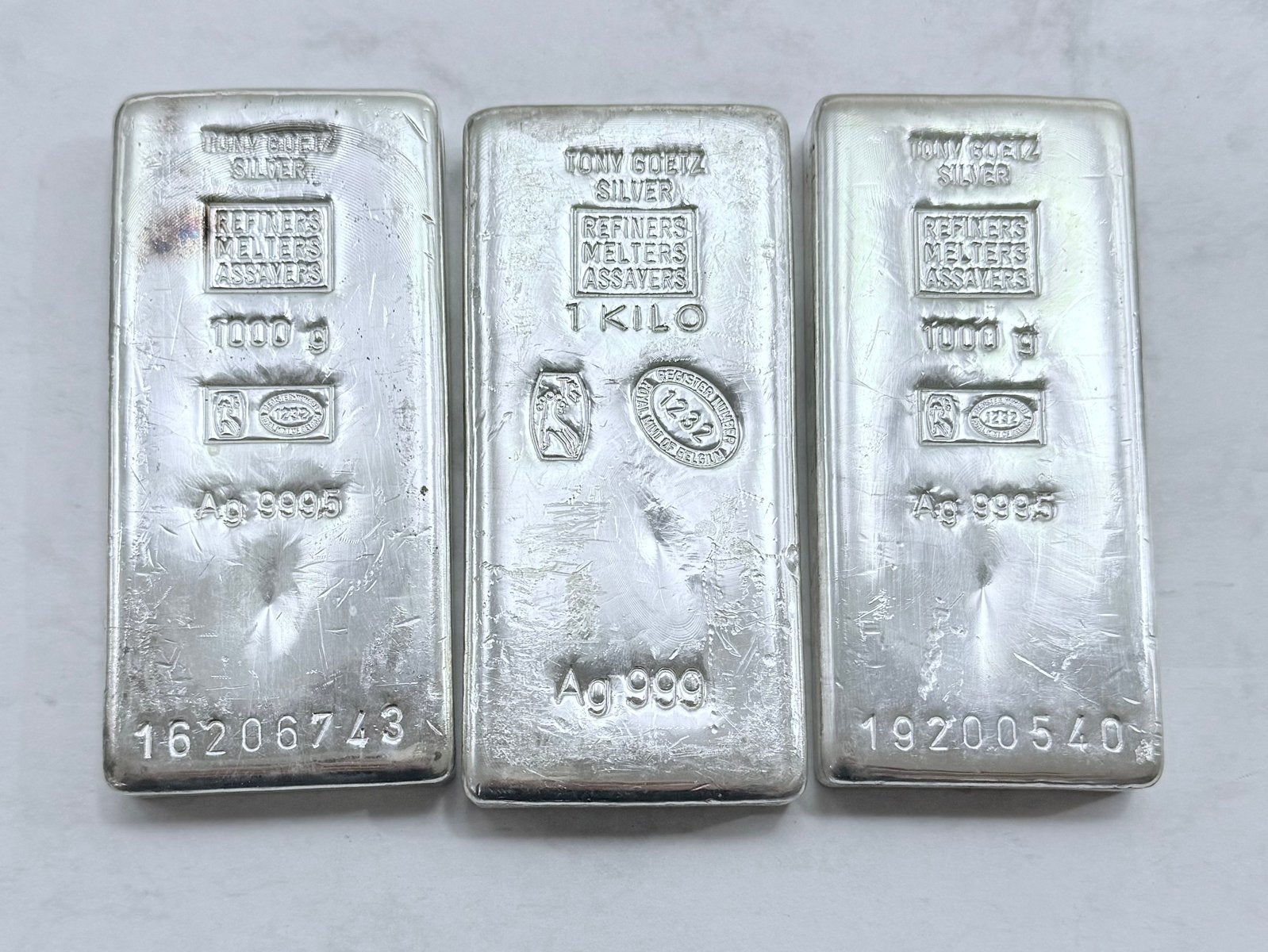 1 kilobaar zilver / diverse producenten / 999 zilver, Ophalen of Verzenden, Zilver