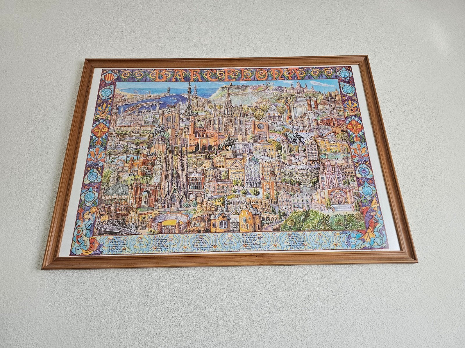 Barcelona poster met lijst (70x100cm), Ophalen