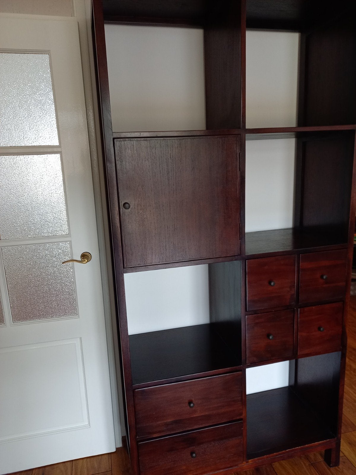 Mooie koloniale roomdivider/ kast ,Teakhout, Ophalen, Gebruikt