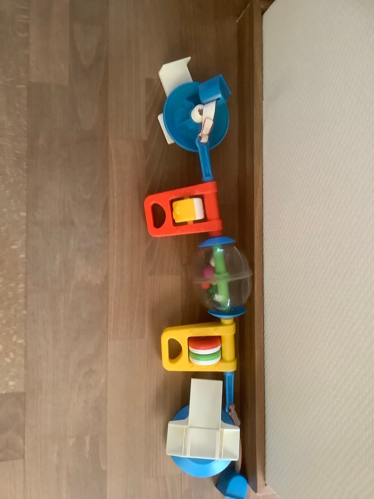 Vrolijke babygym/mobiel met rammelaars, Ophalen of Verzenden, Gebruikt, Babygym, Met geluid
