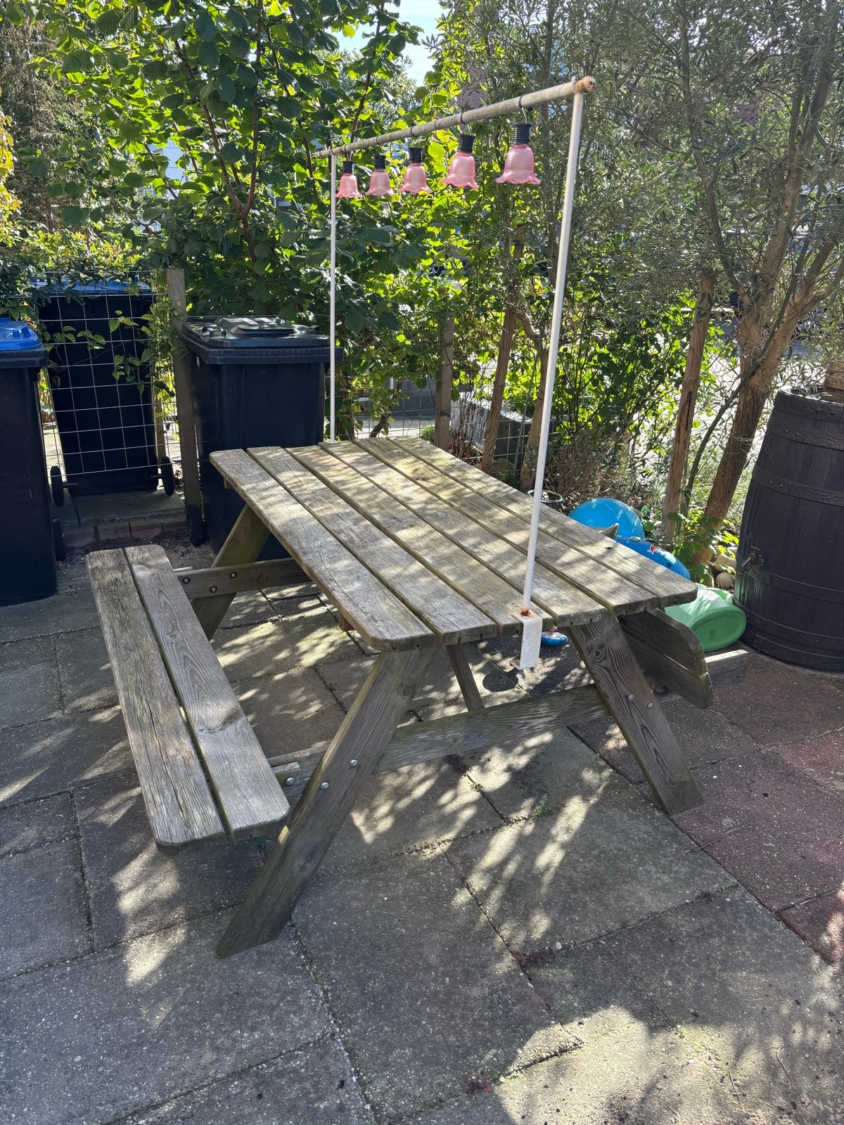 Houten picknicktafel, Tuin en Terras, Ophalen, Gebruikt, Rechthoekig, Hout
