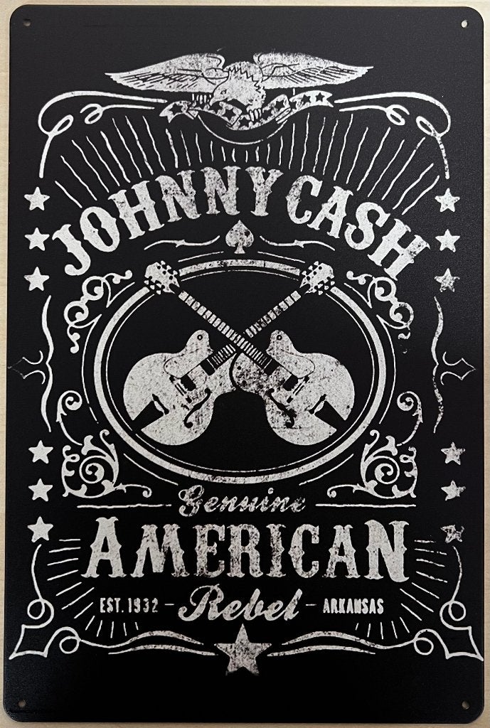 Johnny Cash American Rebel reclamebord van metaal wandbord