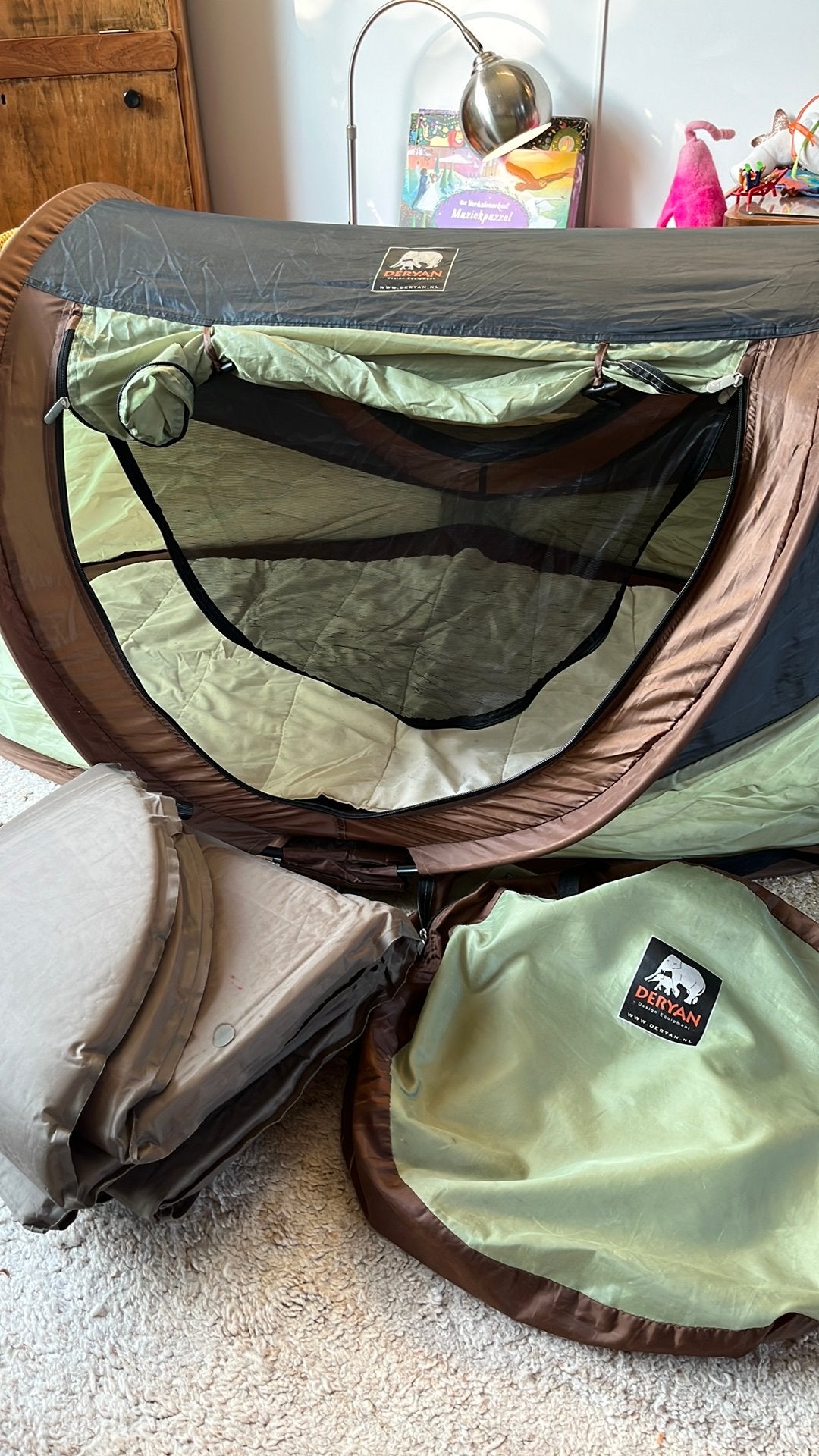 Deryan peuter campingbedje, Ophalen of Verzenden, Gebruikt, Reisbedje