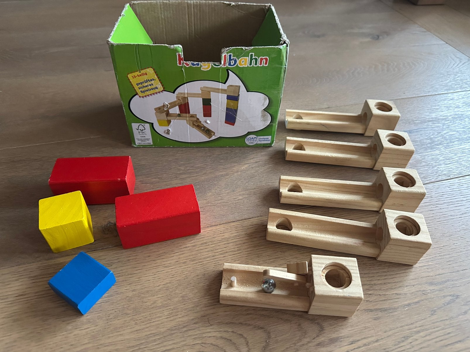 Gratis knikkerbaan, Ophalen, Gebruikt