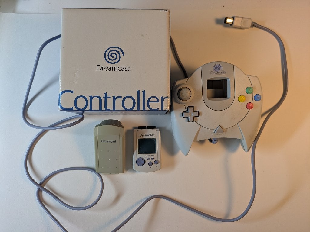 Dreamcast Controller met Rumble en VMU, Ophalen of Verzenden, Met 1 controller, Saturn of Dreamcast