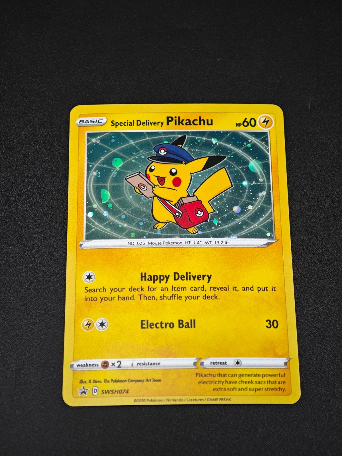 Special Delivery Pikachu SWSH 074 promo, Ophalen of Verzenden, Losse kaart