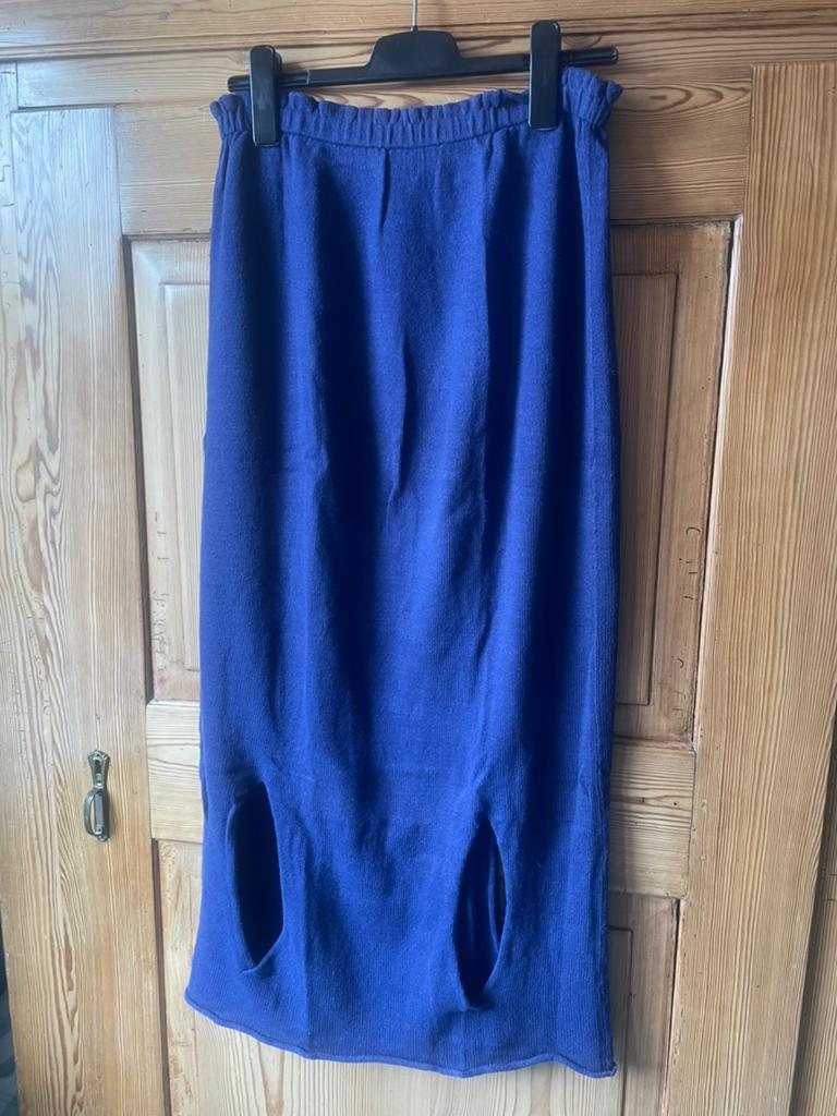Mooie design tricot kleding van Marlies Maes katoen mt 38/40, Kleding | Dames, Rokken, Maat 38/40 (M), Blauw, Ophalen of Verzenden