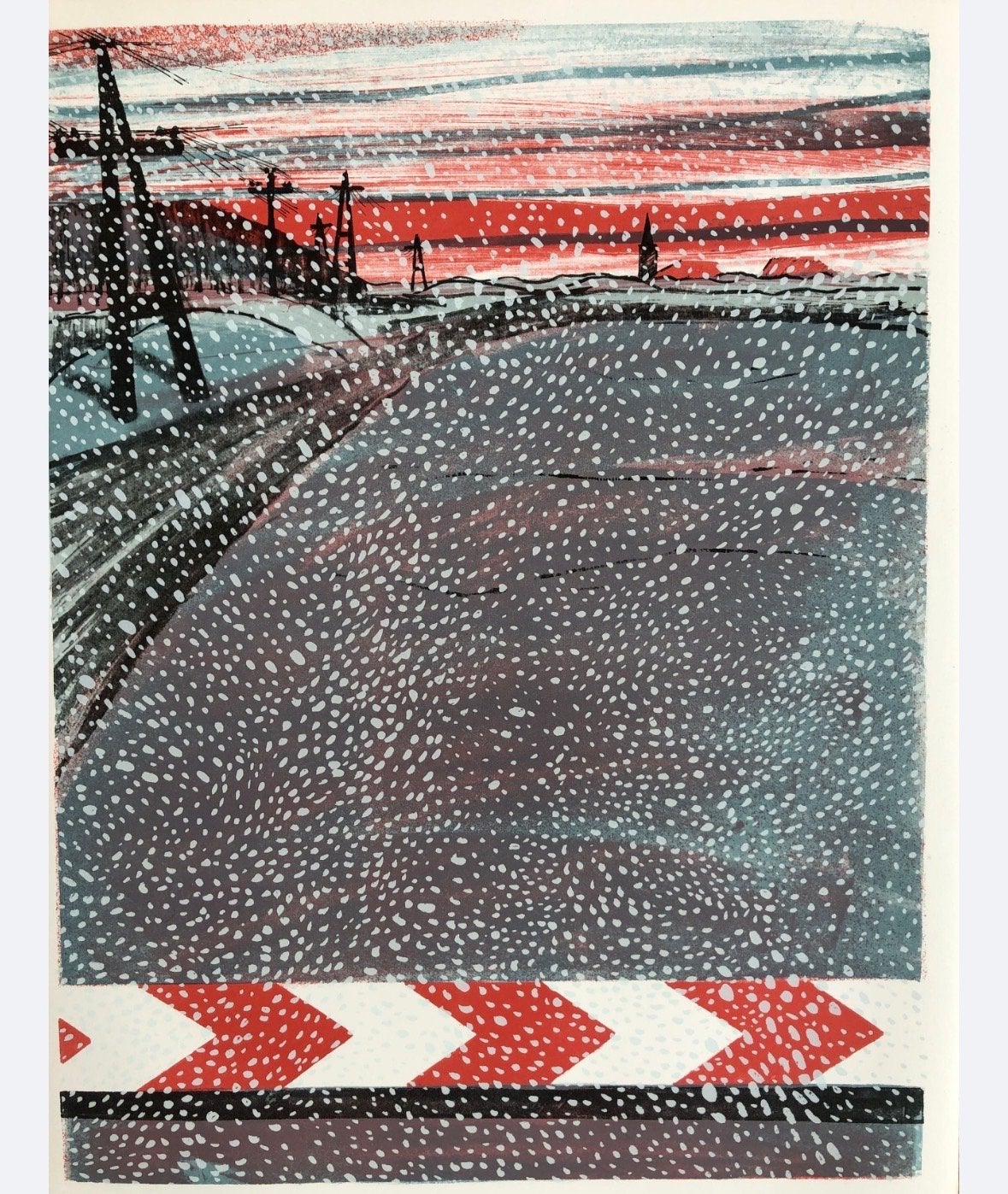 Gesigneerde zeefdruk 'Winterlandschap' - Jan Cremer, Ophalen, Landschap, Zeefdruk, 1950 - 1999