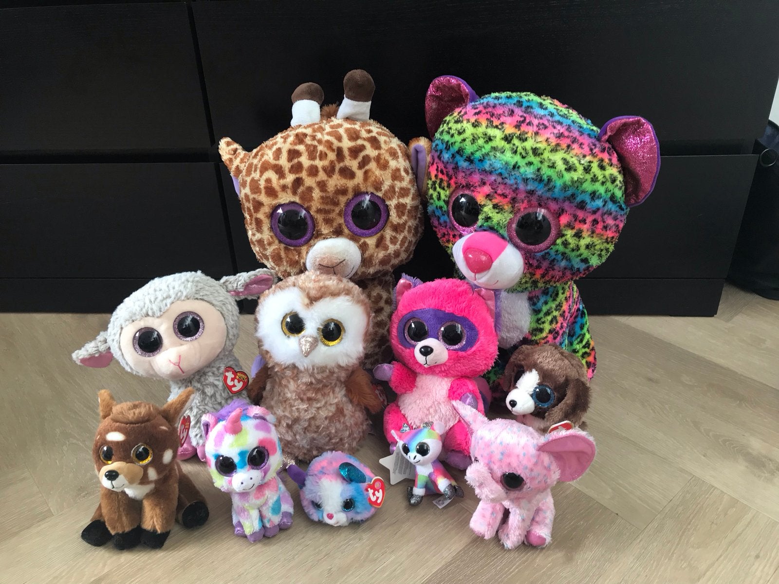 Grote collectie Ty Beanie Boo's knuffels - Diverse dieren, Giraf, Ophalen of Verzenden, Zo goed als nieuw, Middelgroot (20 tot 80 cm)
