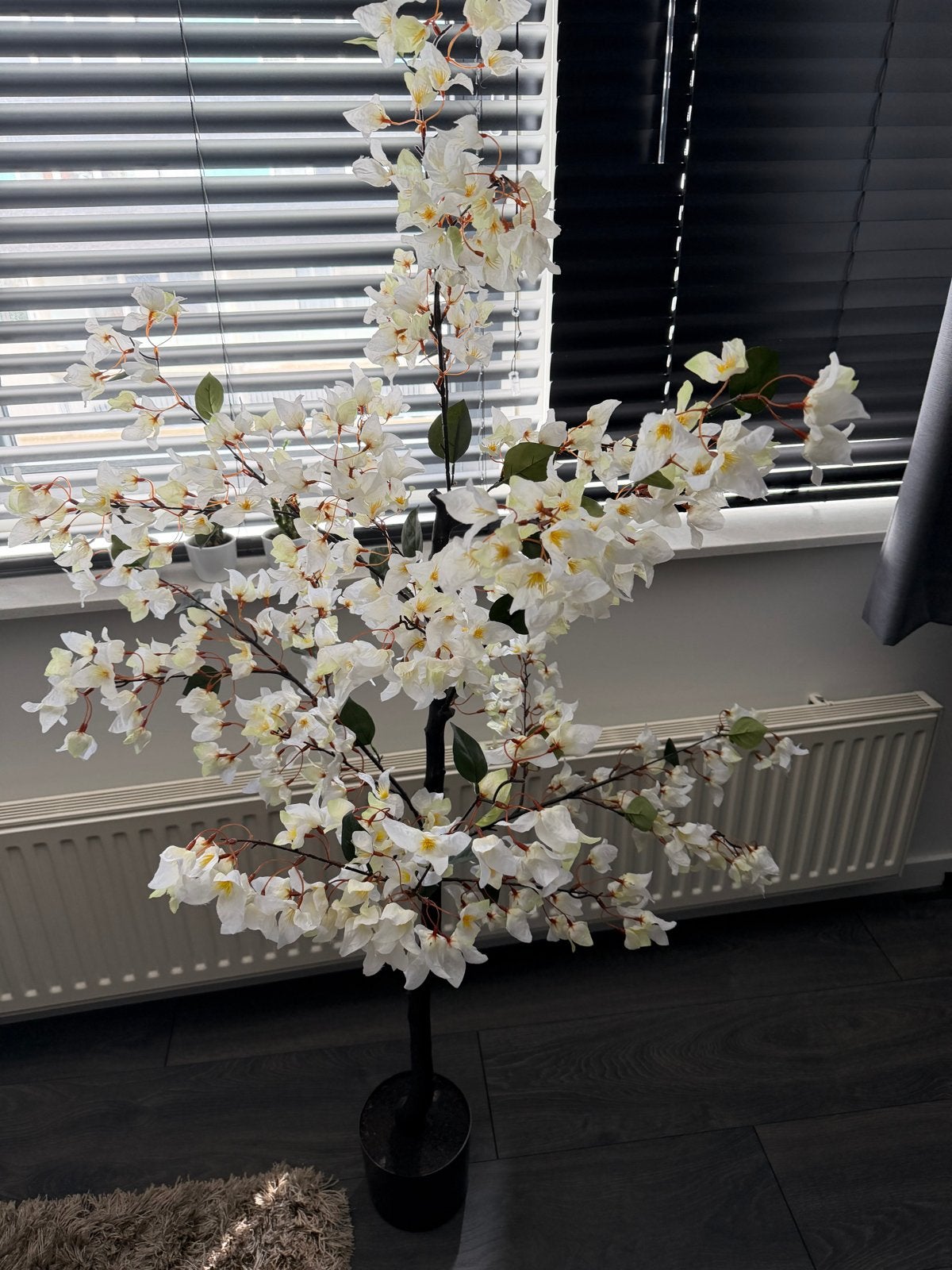 Kunstbloesem bougainvillea wit 150cm, Ophalen, Binnen, Kunststof, Onderhoudsvrij