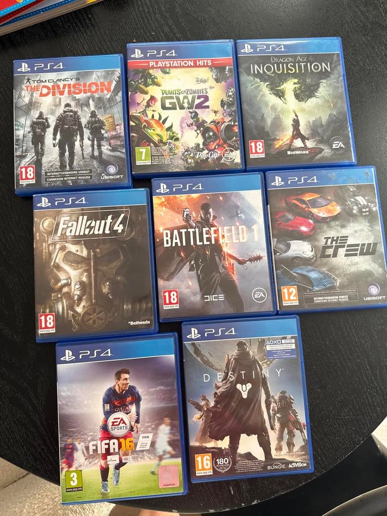 PS4 Games Bundel: 7 Topgames inclusief FIFA 16 en Battlefiel, Online, Vanaf 18 jaar, Overige genres, Ophalen of Verzenden