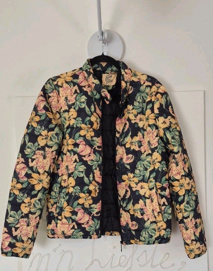 Bien Bleu Bloemenprint Pufferjack Maat XL, Bien Bleu, Ophalen of Verzenden, Zo goed als nieuw, Meerkleurig