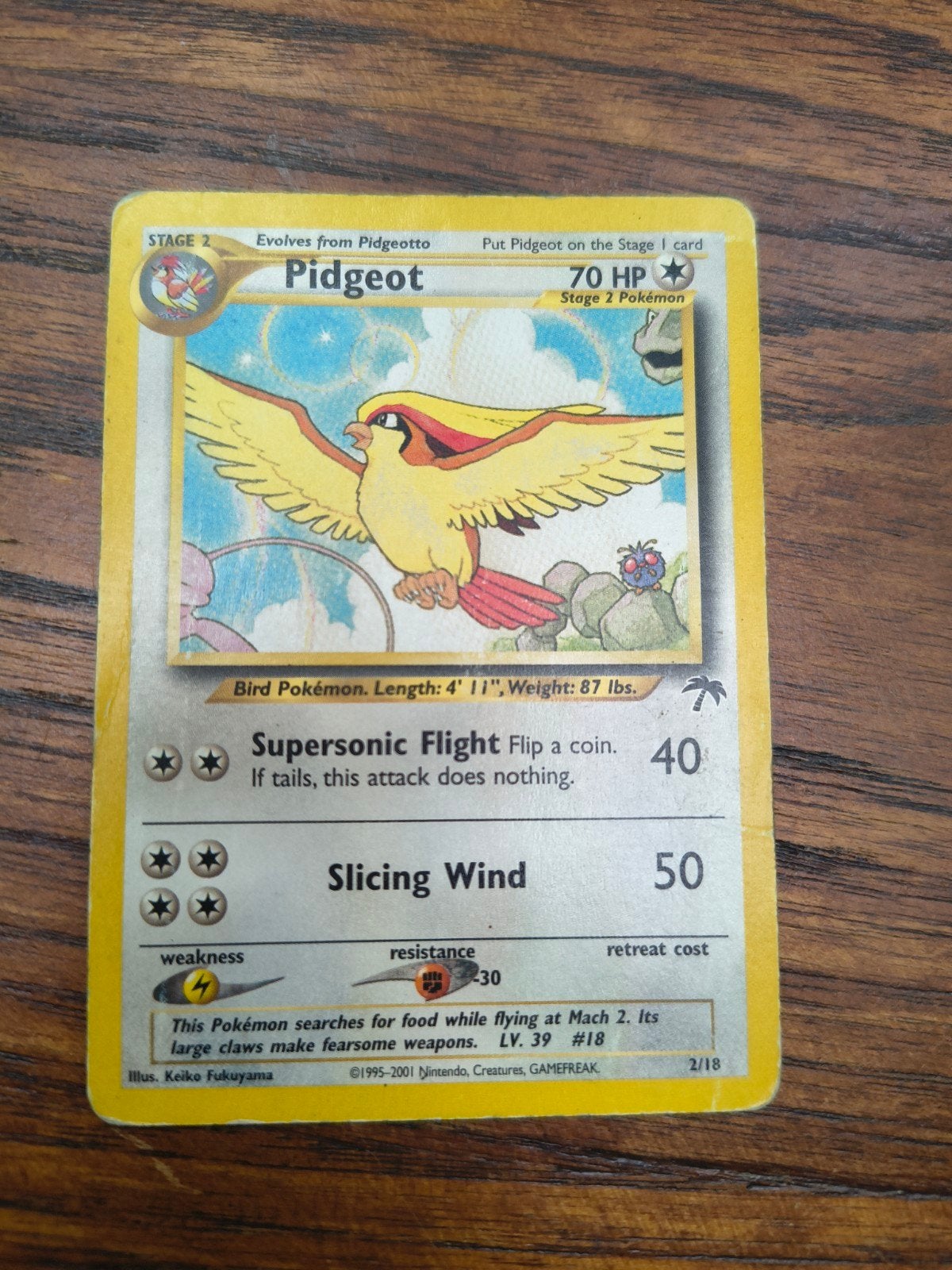 Pokemon Pidgeot Southern Islands 2/18, Ophalen of Verzenden, Gebruikt, Losse kaart