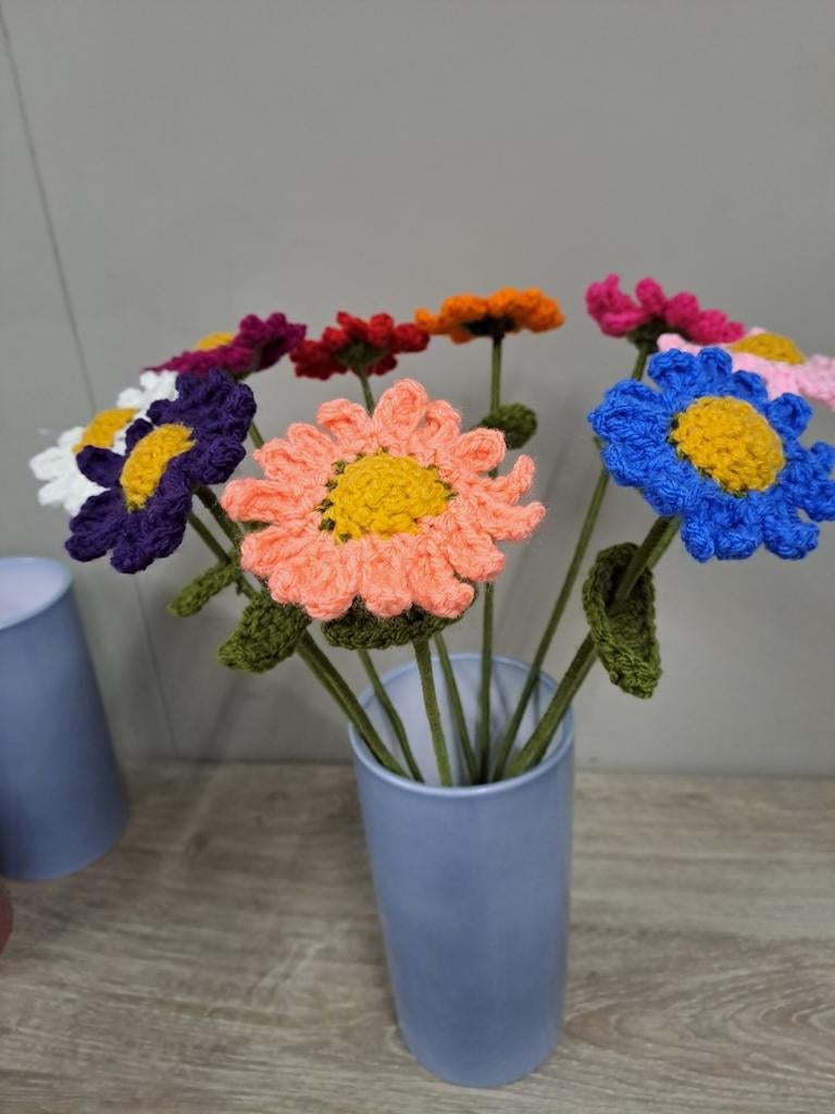 Gehaakte margrietjes, Huis en Inrichting, Ophalen of Verzenden