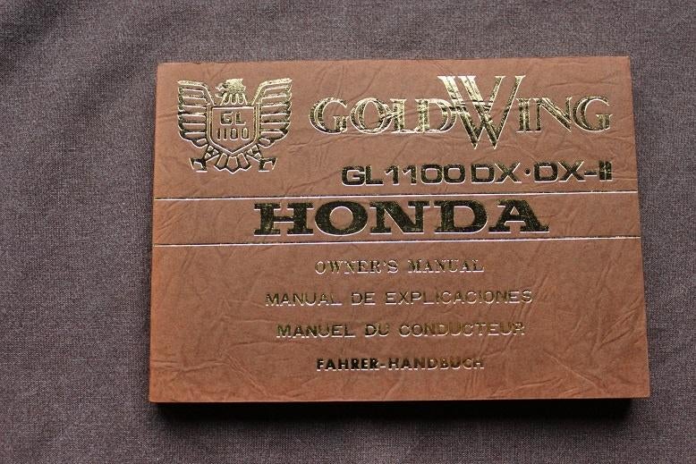 Honda GL1100 DX XDII Goldwing motorcycle owner's manual, Ophalen of Verzenden, Honda