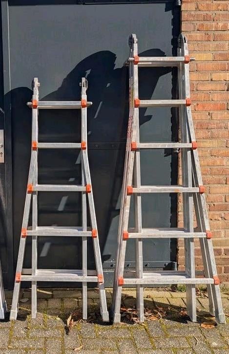 WAKU/4x4/4x5/4x6 TELESCOPISCHE TRAP/LADDER/TRAP/VOUWLADDER, Doe-het-zelf en Verbouw, Ladders en Trappen, Ophalen, Zo goed als nieuw