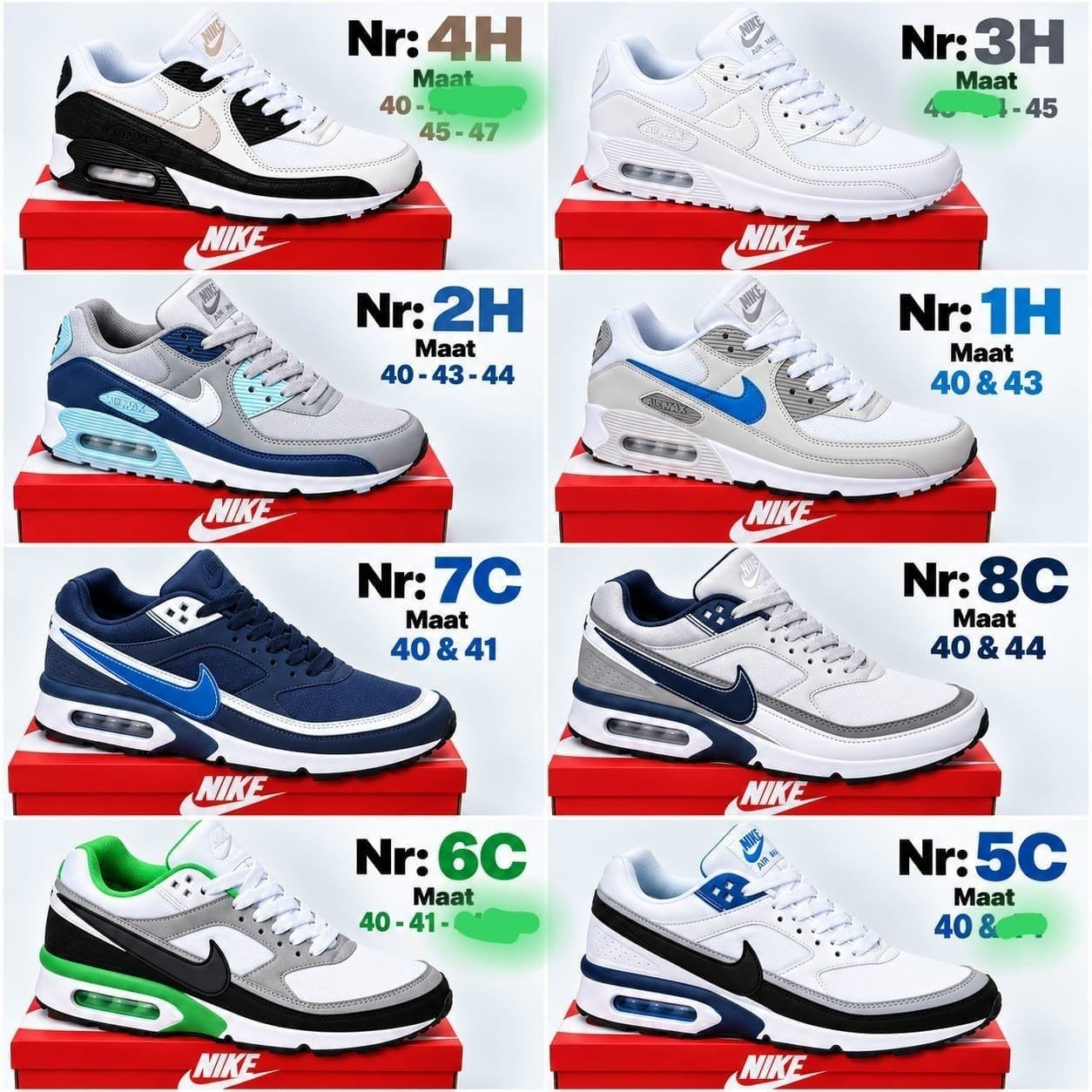 Nike air max BW classic 36 tm 47 verschillende kleuren, Kleding | Heren, Ophalen of Verzenden, Nieuw, Overige kleuren