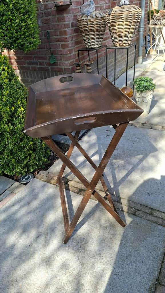 Eenvoudige butlertray / dienbladtafel, Ophalen, Gebruikt, 50 tot 100 cm, 50 tot 75 cm