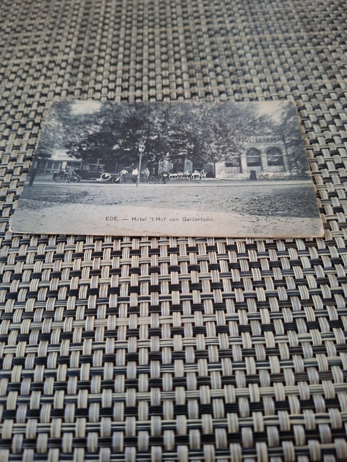 Ede - Hotel 't Hof van Gelderland, Verzamelen, Ansichtkaarten | Nederland, Gelopen, Gelderland, 1920 tot 1940, Ophalen of Verzenden