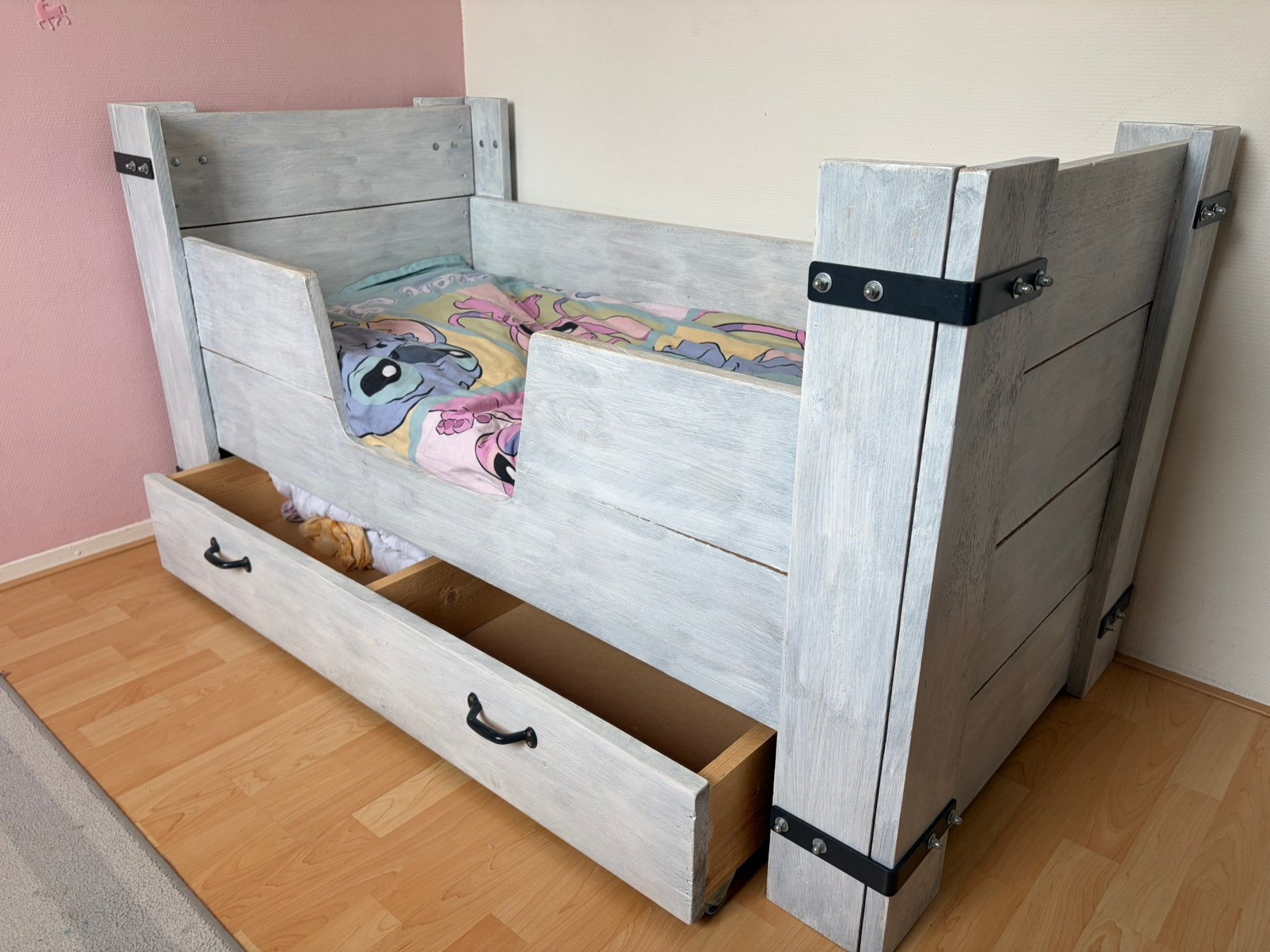 Kinderbed 160x80, Ophalen, Gebruikt, 140 tot 160 cm, 70 tot 85 cm