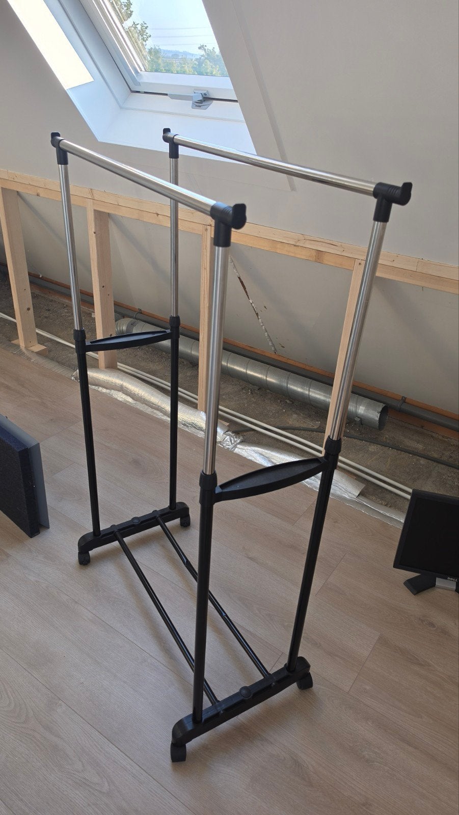 Verrijdbaar dubbel kledingrek 86x42x94/168cm, Ophalen of Verzenden