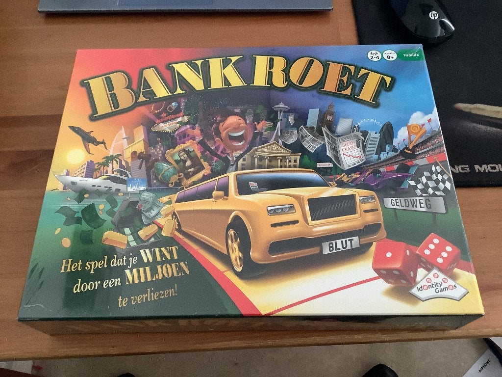 Bankroet, verlies een miljoen en win. Nieuw, Een of twee spelers, Ophalen of Verzenden, Nieuw, Identity Games