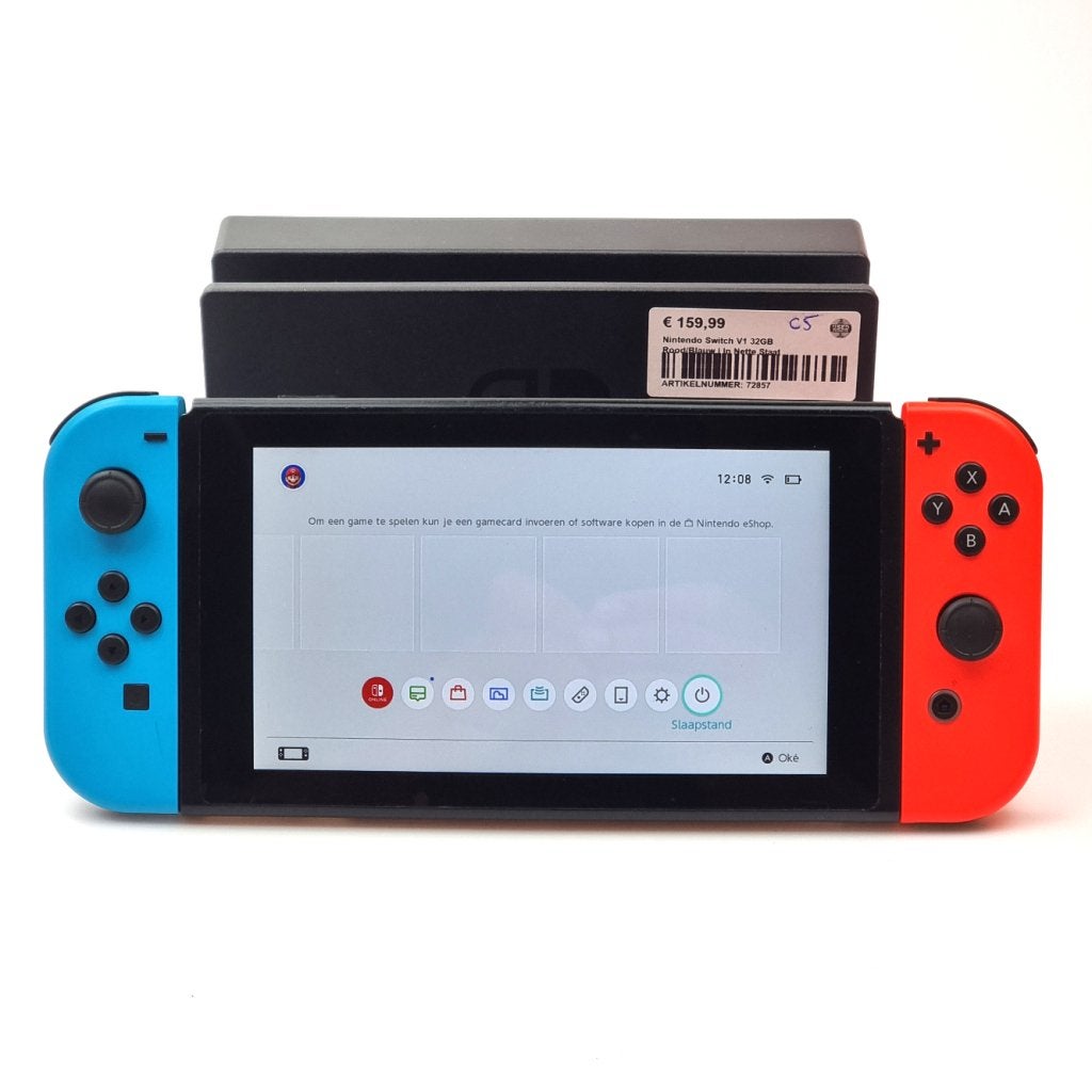 Nintendo Switch V1 32GB Rood/Blauw, Spelcomputers en Games, Nintendo, Zo goed als nieuw, Support@nintendo.com, 11-1 Hokotate-cho, Kamitoba, Minami-ku
Kyoto 601-8501
Japan
