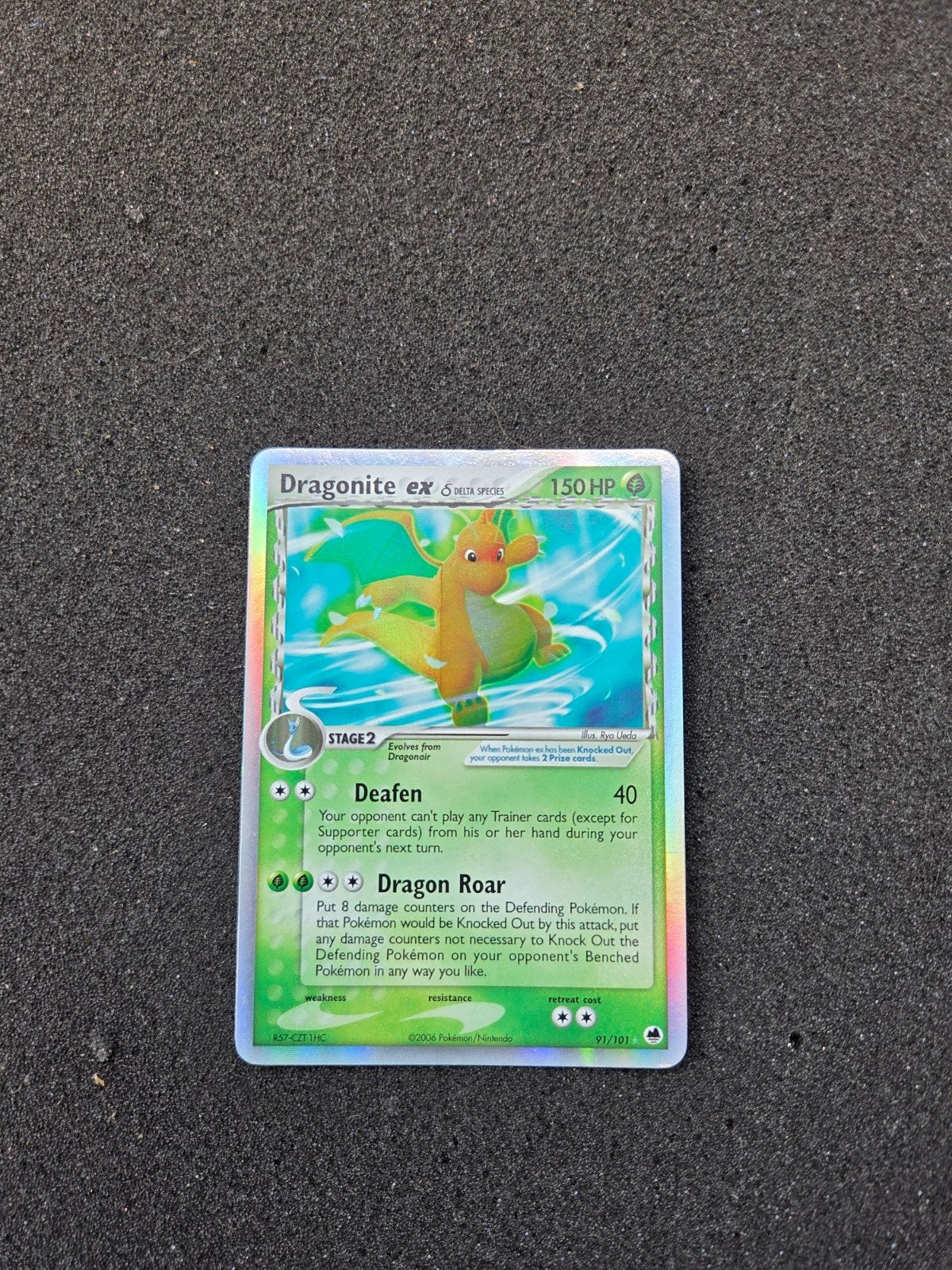 Dragonite ex Delta Species 91/101 Holo Rare Pokémon Kaart, Ophalen of Verzenden, Zo goed als nieuw, Losse kaart, Foil