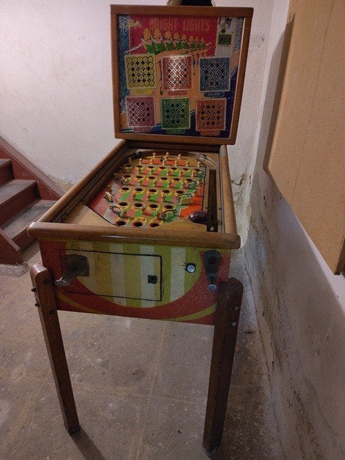 Vintage Bally 'Bright Lights' Flipperkast - Jaren '50, Verzamelen, Ophalen, Gebruikt, Mechanisch, Bally