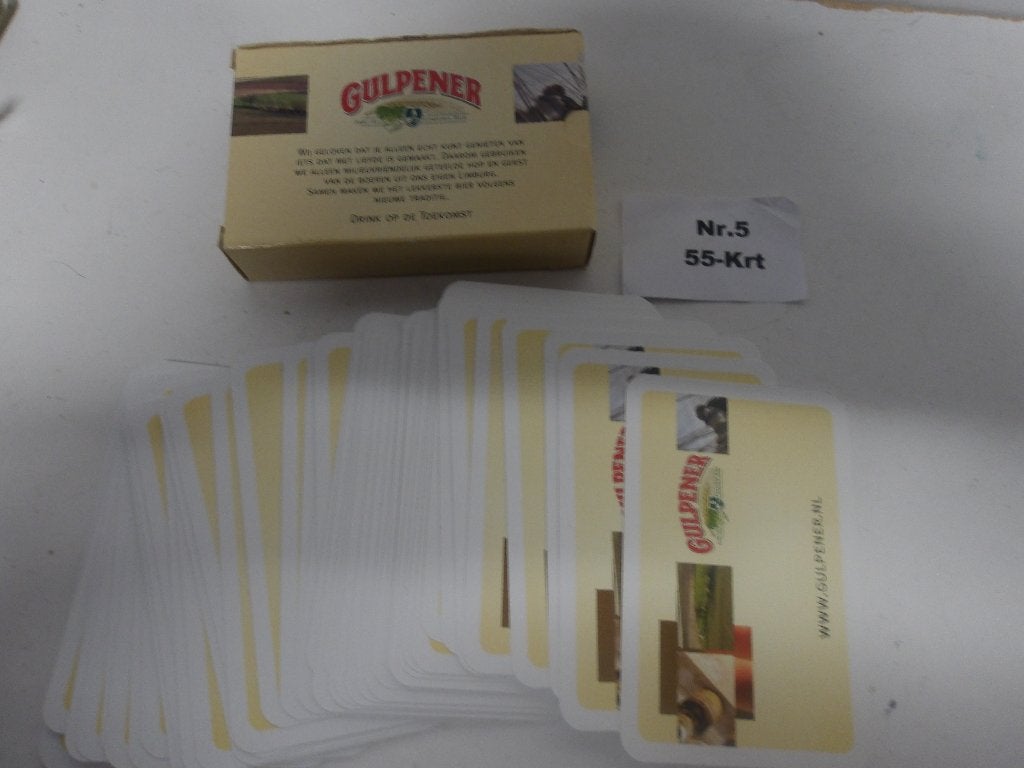 Gulpener bier speelkaarten (nr.5) 55-krt, Ophalen of Verzenden, Nieuw, Overige typen, Gulpener