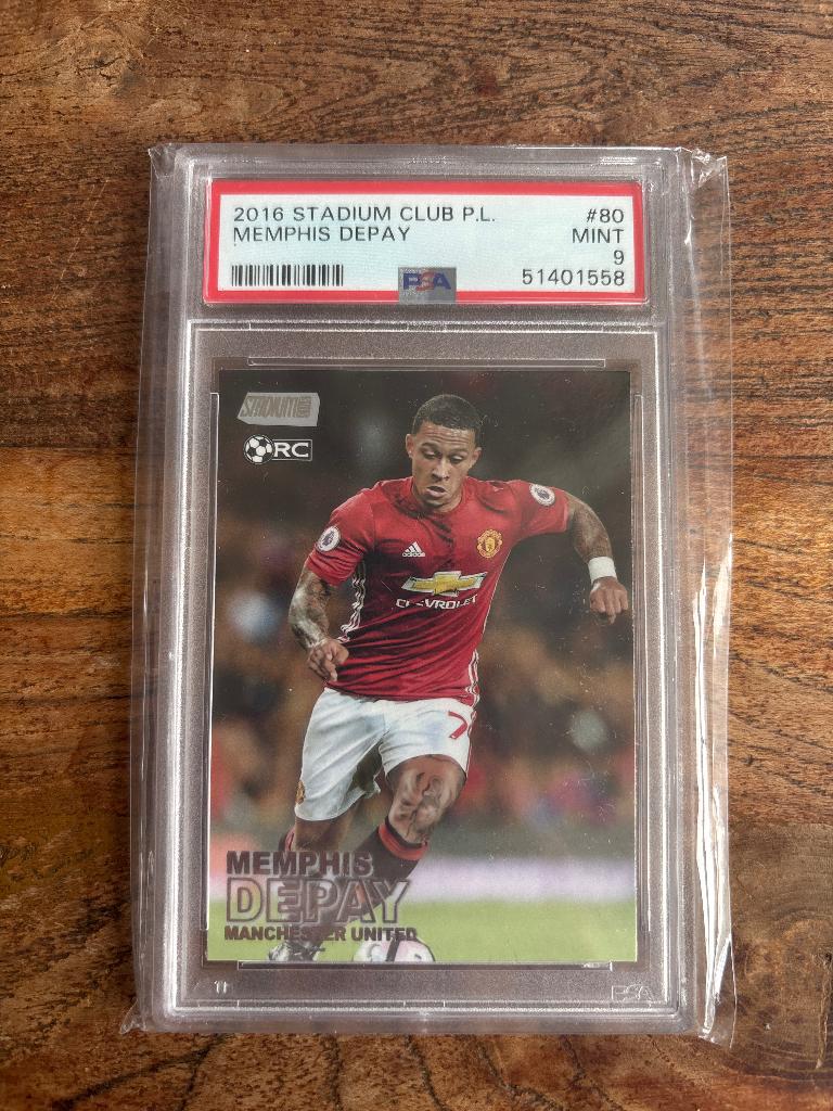 Memphis Depay PSA 9, Ophalen of Verzenden, Zo goed als nieuw, Buitenlandse clubs, Poster, Plaatje of Sticker