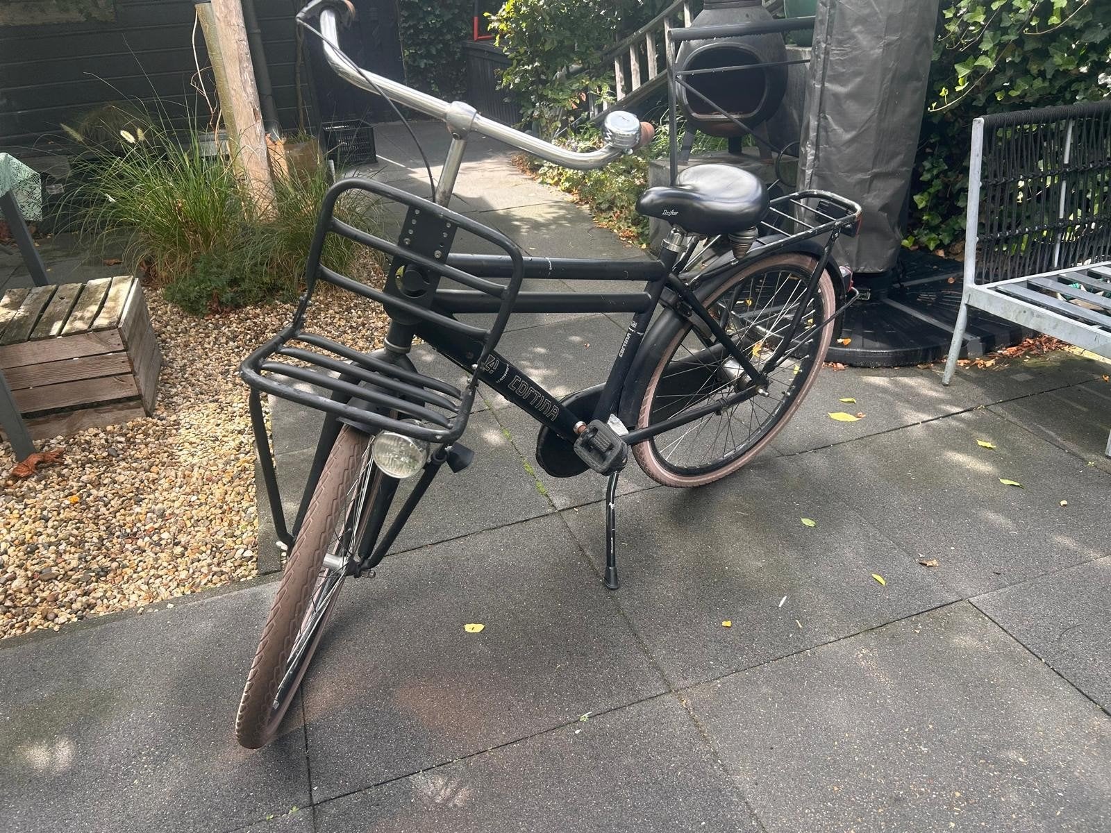 Cortina jongensfiets 24 inch, zwart - Goed werkend!, Terugtraprem, Gebruikt, Versnellingen, Minder dan 49 cm