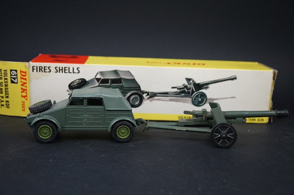 Dinky Toys Duitse Volkswagen met PAK kanon - TOP vintage, Ophalen of Verzenden