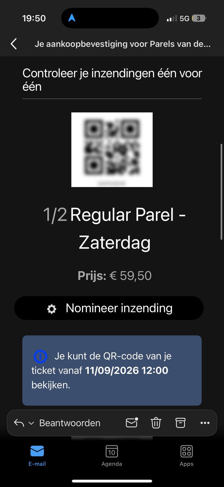 2 tickets Parels van de stad ZATERDAG, Tickets en Kaartjes, Twee personen