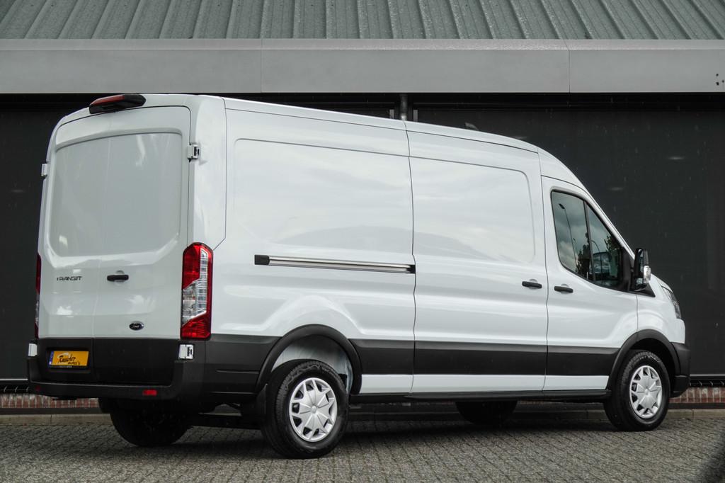 Ford Transit L3H2 2.0Tdci 130PK | Trend 350 | Achteruitrijca, Auto's, Bestelauto's, Voorwielaandrijving, 12 maanden, Stof, Zwart