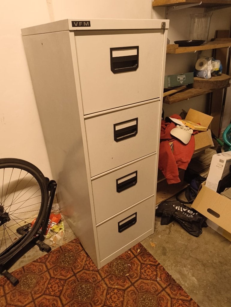 Archiefkast/hangmappenkast 4 laden, Ophalen, Minder dan 50 cm, Gebruikt, 100 tot 150 cm