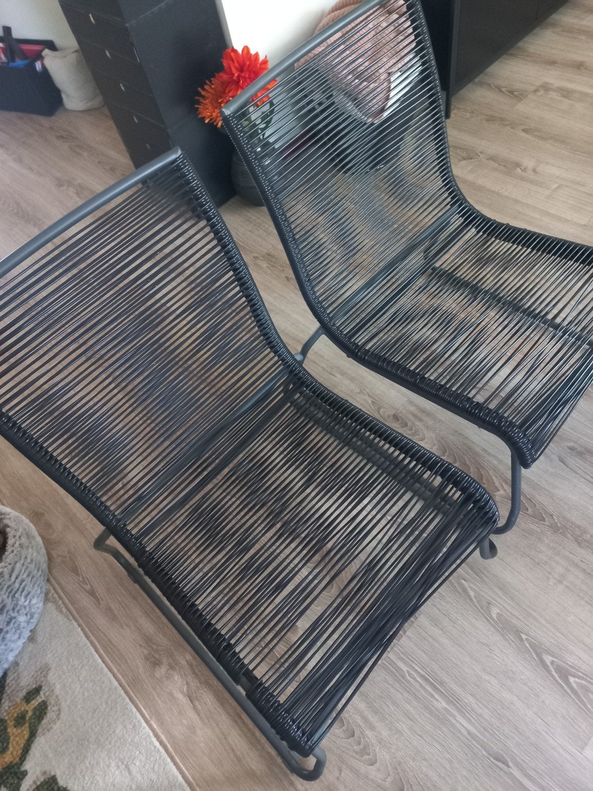 2 lounge tuinstoelen, Tuin en Terras, Tuinstoelen, Ophalen, Gebruikt, Kunststof