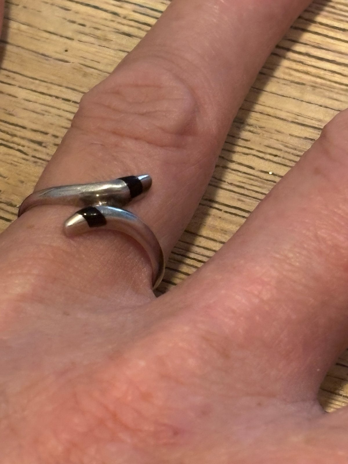 Zilveren ring met onyx, maat 17.3, Ophalen of Verzenden, Zo goed als nieuw, 17 tot 18, Met edelsteen