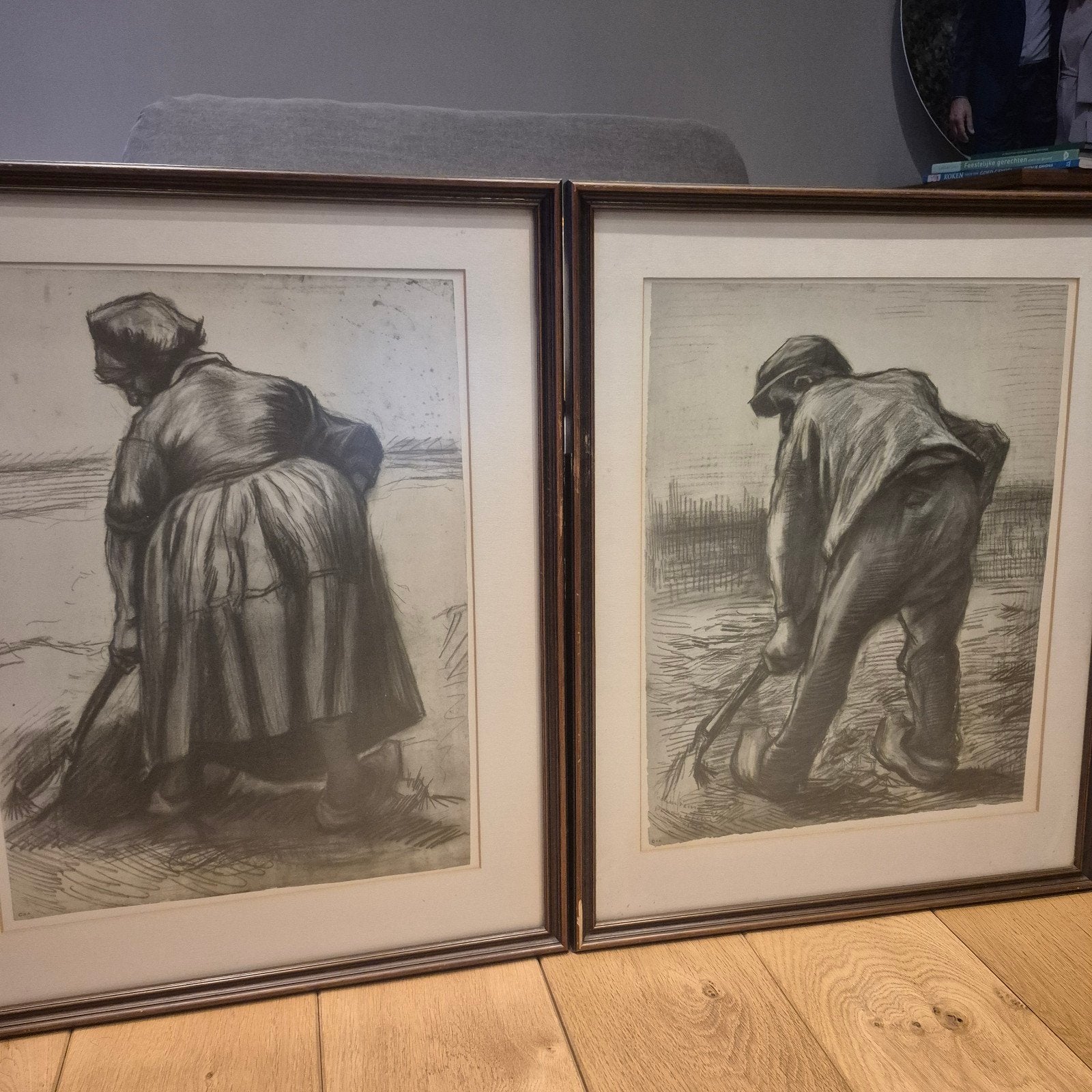 Set van 3 ingelijste Vincent van Gogh art prints /, Antiek en Kunst, Ophalen